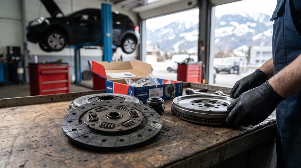 Le kit complet et le volant moteur